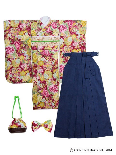 Kimono & Hakama Set 2014 (Red), Azone, Accessories, 1/3, 4580116048807